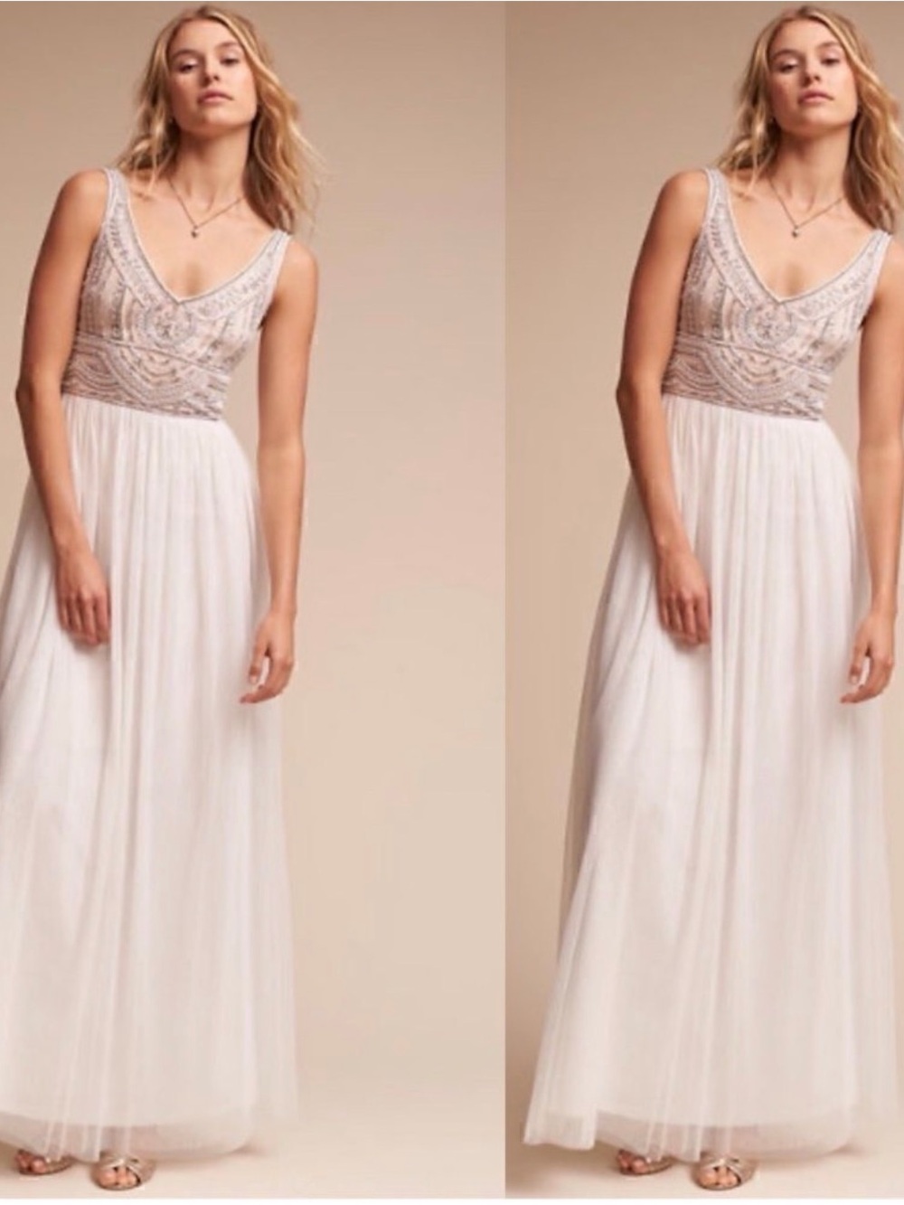 BHLDN Sterling Dress in Oyster
